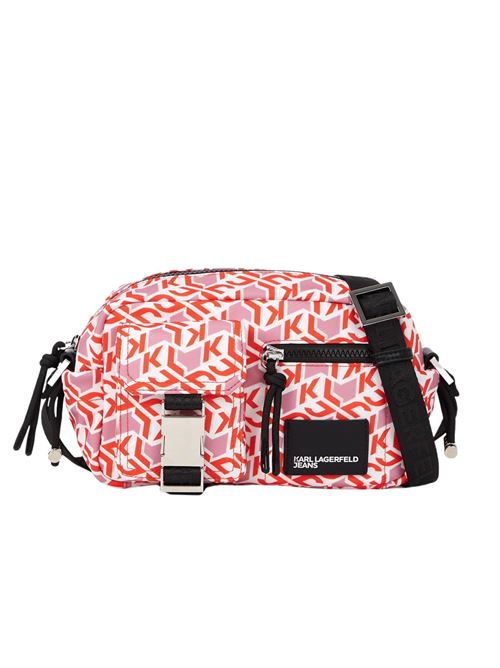 Borsetta rossa in poliammide intrecciato Karl Lagerfeld jeans | A2W3022410X